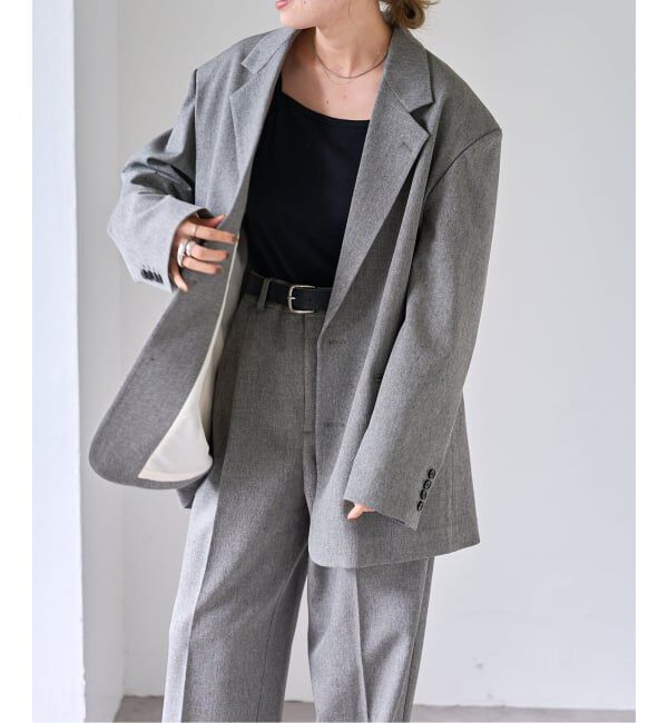 OUTDOOR PRODUCTS Usual Things「PEメランジ2Bジャケット セットアップ対応」|テーラードジャケット|