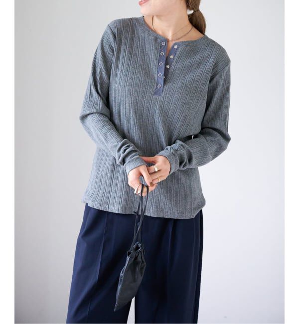 OUTDOOR PRODUCTS Usual Things「リブヘンリーネックTEE」|Tシャツ・カットソー|