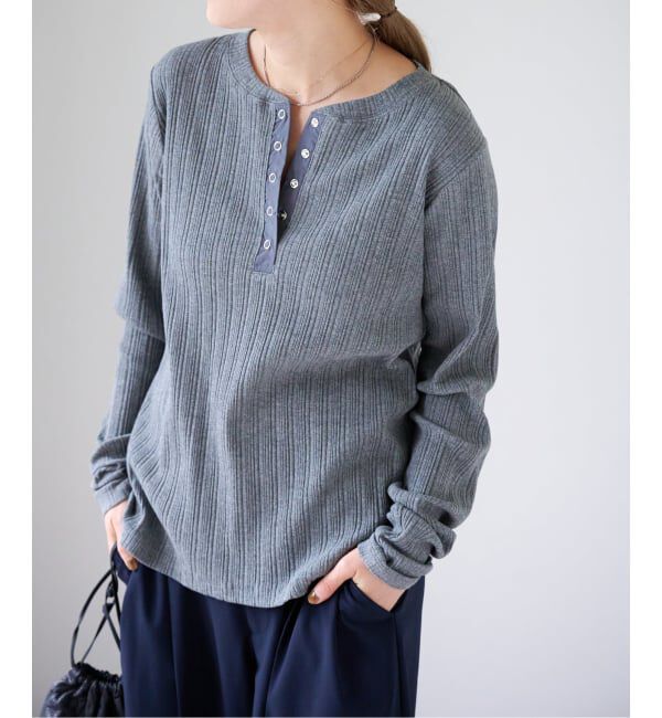 OUTDOOR PRODUCTS Usual Things「リブヘンリーネックTEE」|Tシャツ・カットソー|