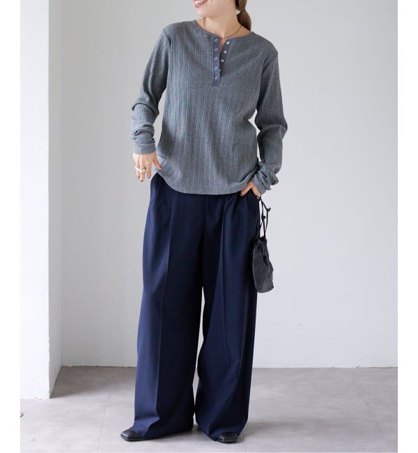 OUTDOOR PRODUCTS Usual Things「リブヘンリーネックTEE」|Tシャツ・カットソー|