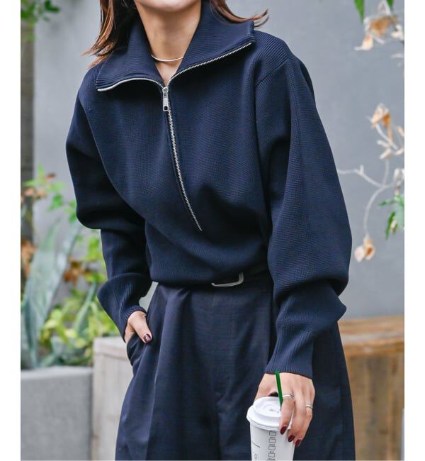 OUTDOOR PRODUCTS Usual Things「LOGAN別注 ライトウエイトハーフジップニット」|ニット・セーター|