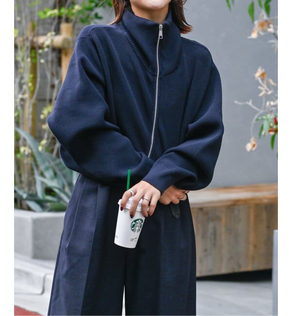 OUTDOOR PRODUCTS Usual Things「LOGAN別注 ライトウエイトハーフジップニット」|ニット・セーター|