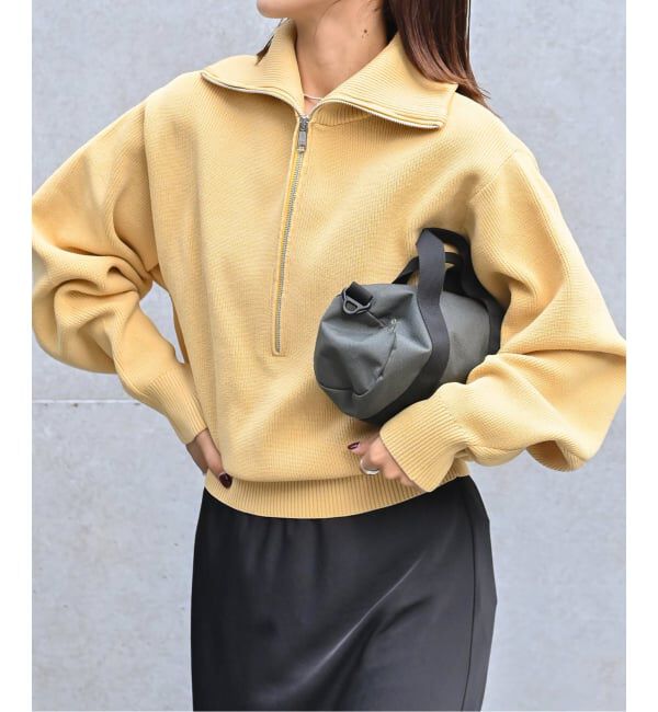 OUTDOOR PRODUCTS Usual Things「LOGAN別注 ライトウエイトハーフジップニット」|ニット・セーター|イエロー