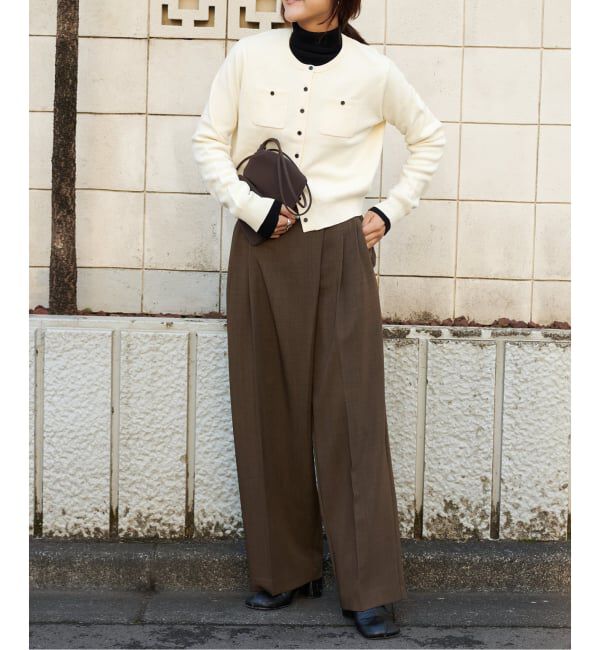 OUTDOOR PRODUCTS Usual Things「≪予約≫コットンスムースポケットコンパクトカーディガン」|カーディガン|