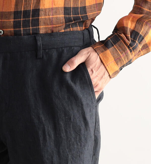 TOMORROWLAND MENS「リネンシャンブレー ノープリーツイージーパンツ」|その他|