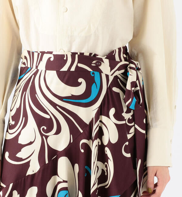 TOMORROWLAND BUYING WEAR「【別注】Rodebjer&times;TOMORROWLAND レーヨン プリントラップスカート」|フレア|