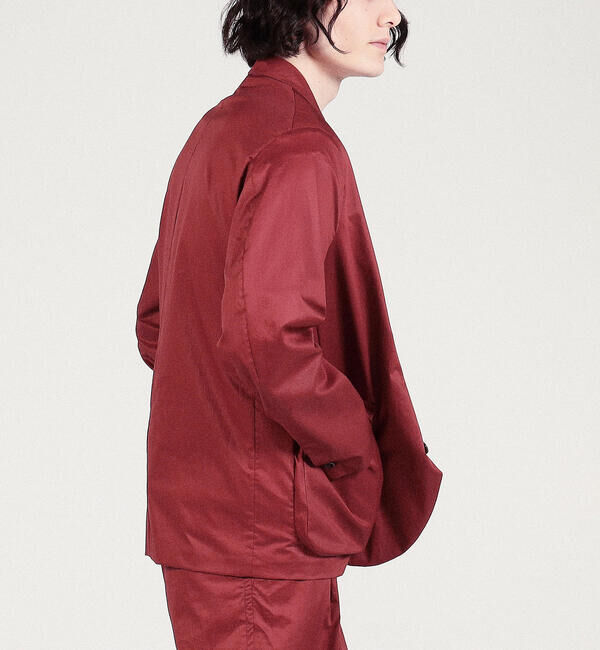 TOMORROWLAND MENS「コットンポプリン ピークドラペルシングルブレステッド3Bジャケット」|テーラードジャケット|