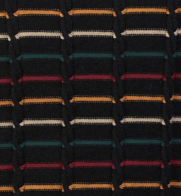 TOMORROWLAND MENS「ウールナイロンコットン ケーブル&times;ボーダー クルーネックプルオーバー」|ニット・セーター|