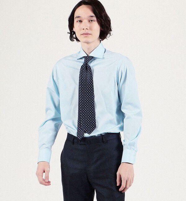 TOMORROWLAND MENS「120/2スーピマコットンブロード ワイドスプレッドカラーシャツ」|シャツ・ブラウス|