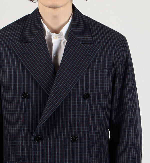 TOMORROWLAND MENS「シルクコットン タッターソール ダブルブレステッド6Bジャケット」|テーラードジャケット|