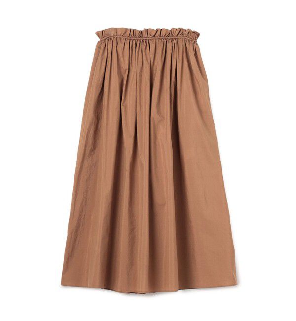 DES PRES「コットンシルクタイプライター ギャザースカート」|スカート|45 ブラウン