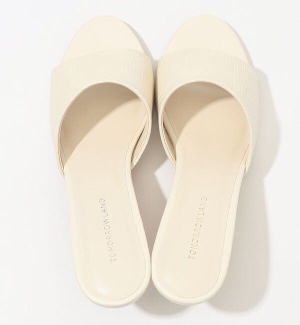 TOMORROWLAND GOODS「TOMORROWLAND リザード型押しミュール」|サンダル|