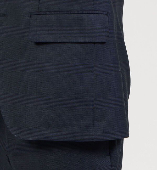 TOMORROWLAND MENS「Super100'sウール グレンチェック シングルブレステッド2Bジャケット」|テーラードジャケット|