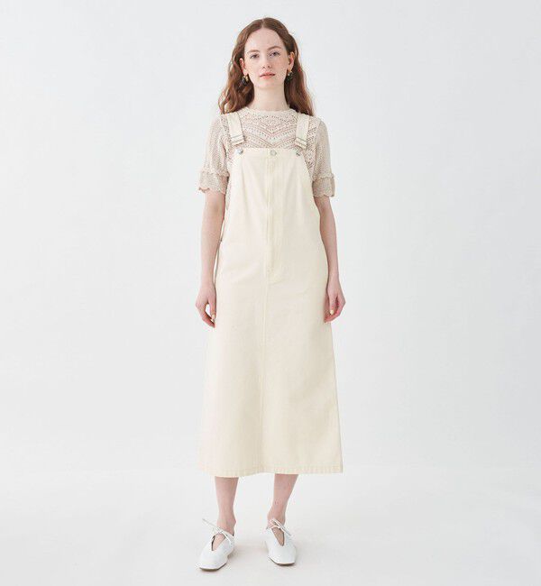 MACPHEE「フレンチワーカーサージ ジャンパースカート」|ジャンパースカート|