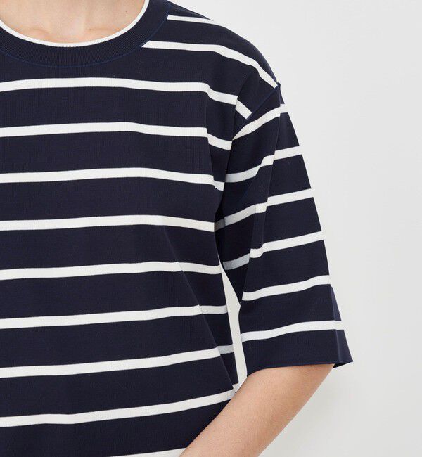 GALERIE VIE「クリアヤーンリブ ハーフスリーブプルオーバー」|Tシャツ・カットソー|