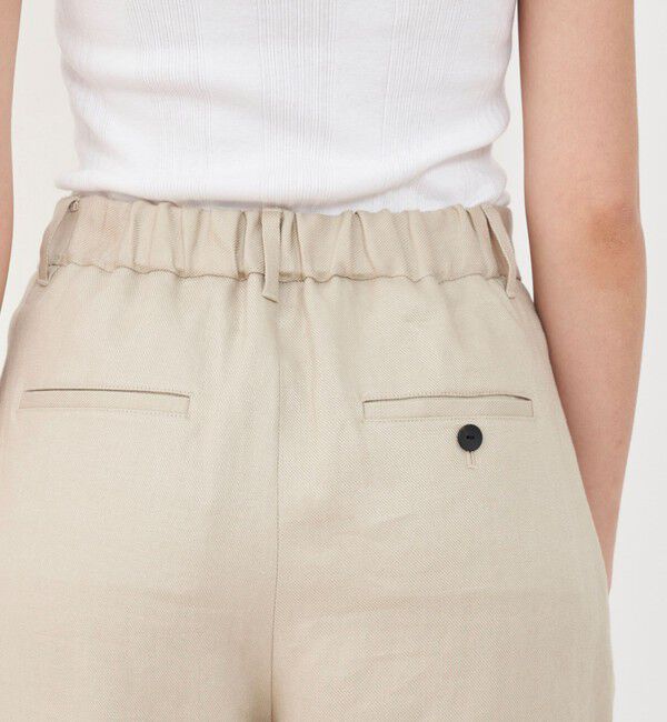 GALERIE VIE「サルファーリネン タックワイドパンツ」|スラックス|