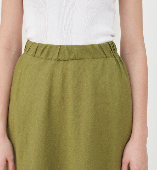 GALERIE VIE「リネンポプリン フレアマキシスカート」|フレア|