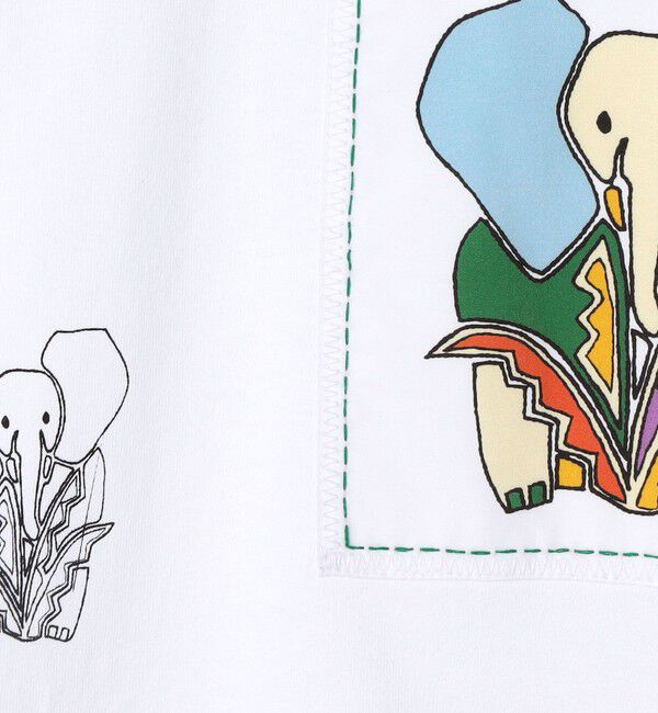 CABaN「ドライスビンコットン ELEPHANTマーチエンブロイダリーTシャツ」|Tシャツ・カットソー|