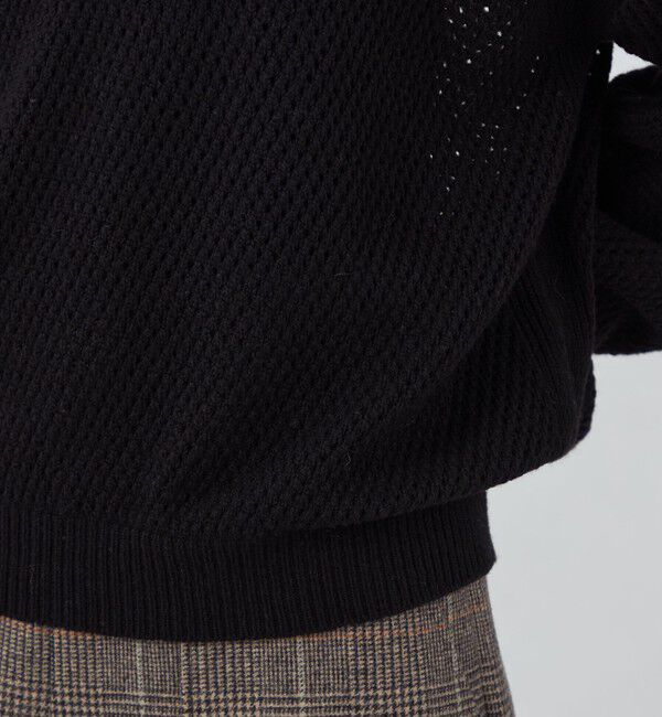 MACPHEE「【WEB・一部店舗限定】ウールメッシュ ポロプルオーバー」|ニット・セーター|
