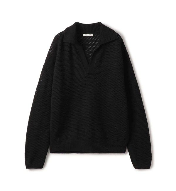 MACPHEE「【WEB・一部店舗限定】ウールメッシュ ポロプルオーバー」|ニット・セーター|