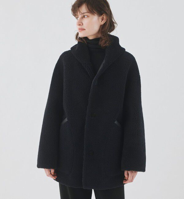 GALERIE VIE「セミカーリームートン フーデットコート」|その他|
