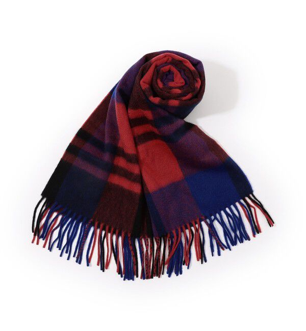 TOMORROWLAND GOODS「Joshua Ellis PRIMARY BKWATCHストール」|ストール|36 レッド系