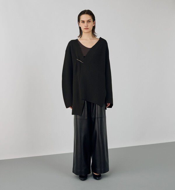 DES PRES「セミウーステッドウール キルトピン付きカーディガン」|カーディガン|