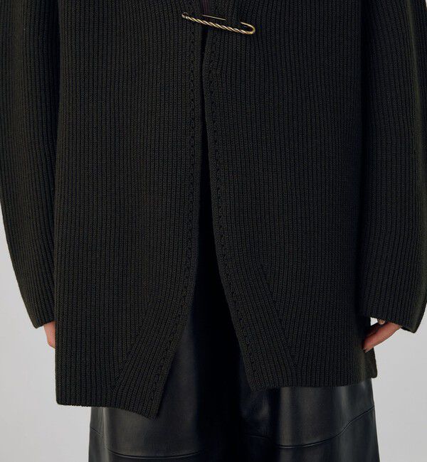 DES PRES「セミウーステッドウール キルトピン付きカーディガン」|カーディガン|