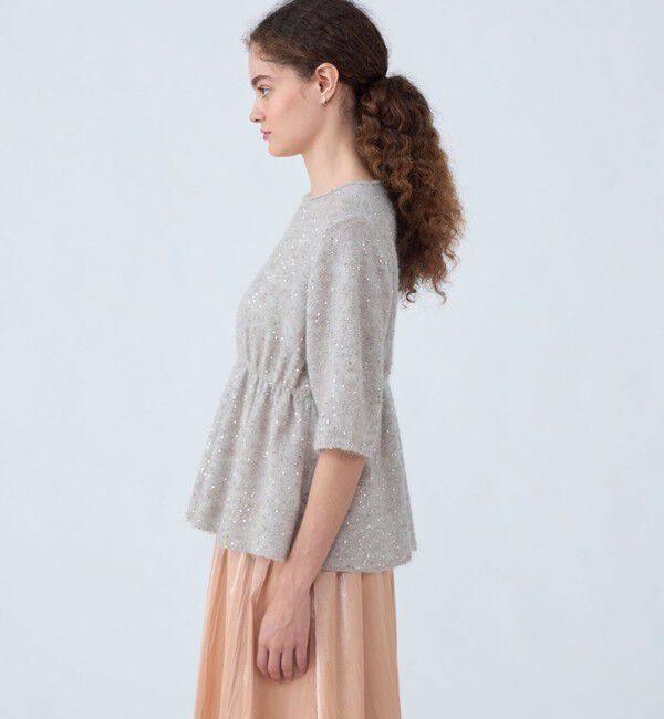 Ballsey「ラメスパンコールモヘヤ ペプラムプルオーバー」|ニット・セーター|