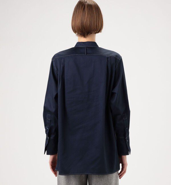 MACPHEE「コットンサティーン チュニックシャツ」|シャツ・ブラウス|