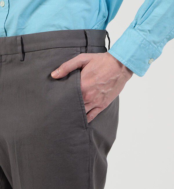 TOMORROWLAND MENS「ストレッチオックスフォード スリムストレートパンツ」|スラックス|