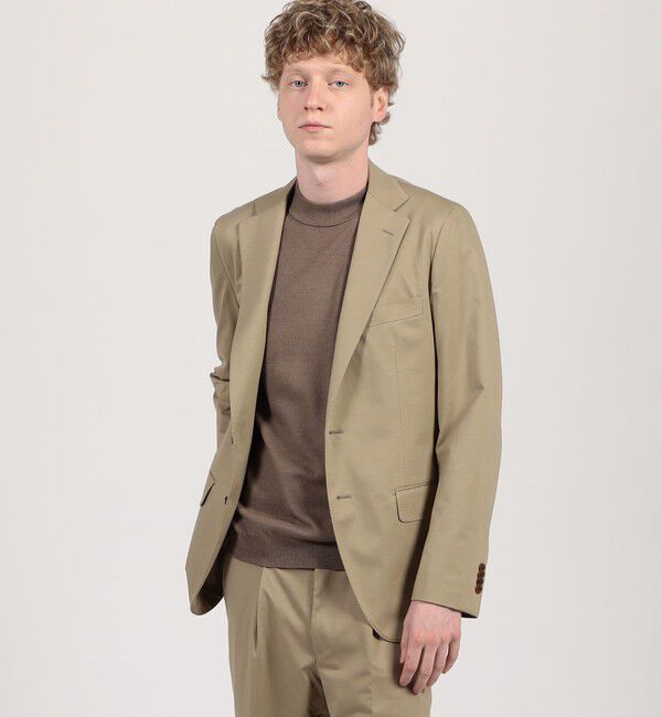 TOMORROWLAND MENS「コットンポリエステル ストレッチツイル シングルブレステッド2Bジャケット」|テーラードジャケット|