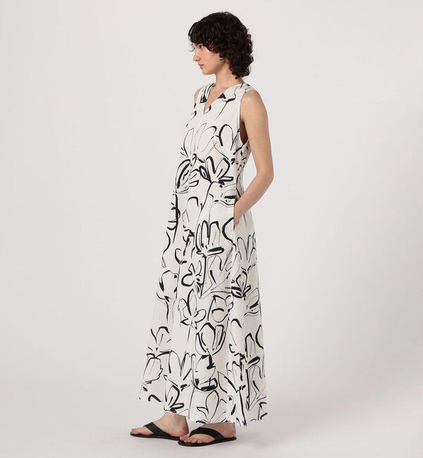 TOMORROWLAND GOODS「WRITEWELL　フラワーパターンノースリーブドレス」|ワンピース|