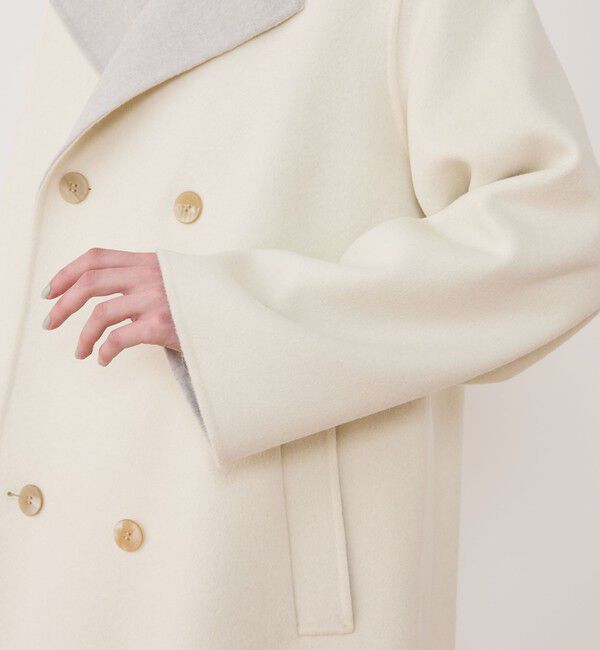 GALERIE VIE「ダブルフェイス カラーレストレンチコート」|ノーカラーコート|