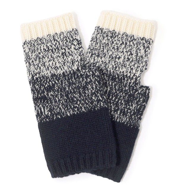 TOMORROWLAND GOODS「TOMORROWLAND カシミヤ フィンガーレス ニットグローブ」|手袋|68 ネイビー系