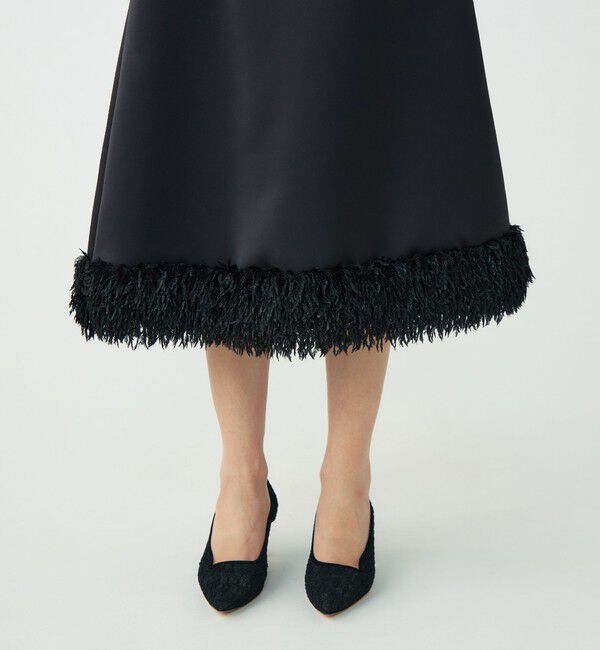 Ballsey「フェザーコンビ トラペーズロングスカート」|フレア|