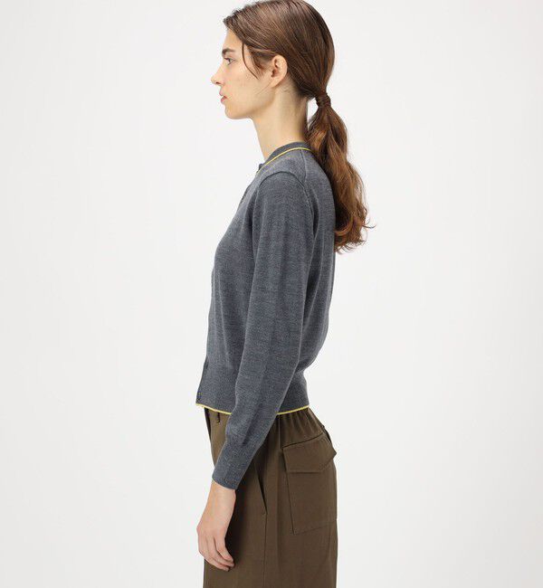 MACPHEE「プレーンウール クルーネックカーディガン」|カーディガン|