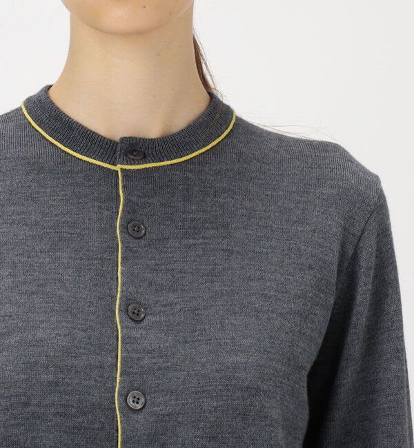 MACPHEE「プレーンウール クルーネックカーディガン」|カーディガン|