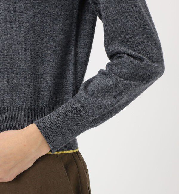 MACPHEE「プレーンウール クルーネックカーディガン」|カーディガン|