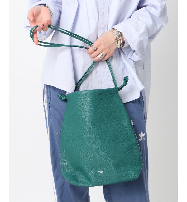  「【blancle/ ブランクレ】S.LETHER LIFT DRAWSTRING limited」|ショルダー・メッセンジャー|グリーン