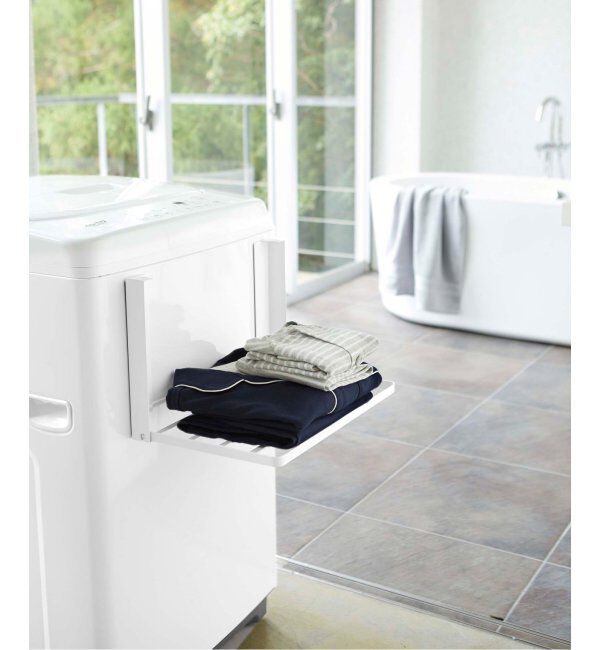 journal standard Furniture「《WEB限定予約》【tower/タワー】  洗濯機横マグネット折り畳み棚」|トイレタリー・ランドリーグッズ|