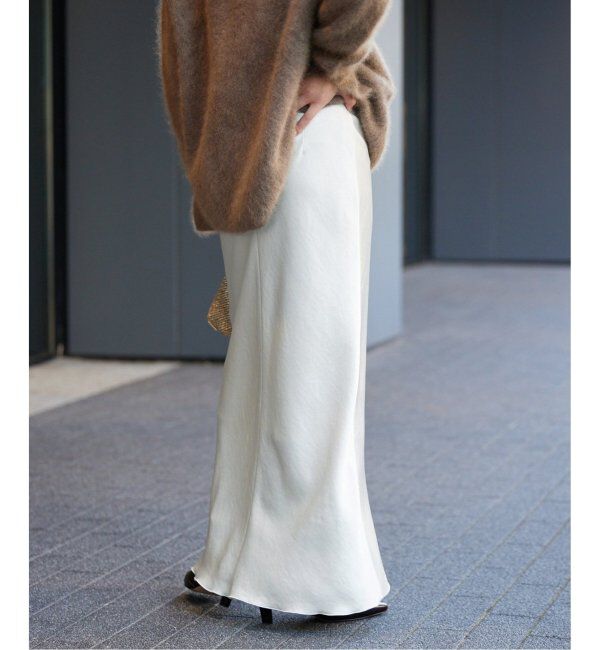 IENA「《追加3》ダブルサテンスカート」|スカート|