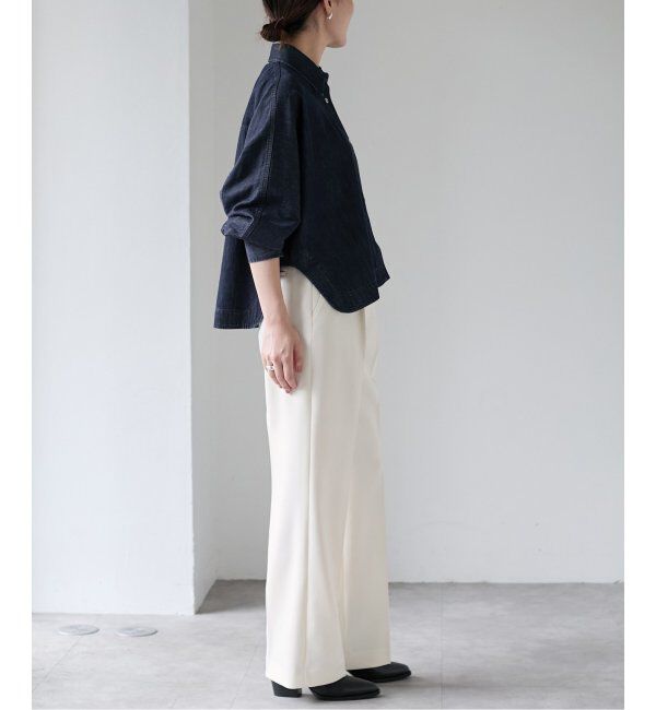 VERMEIL par iena「ダブルクロス ストレッチパンツ」|スラックス|