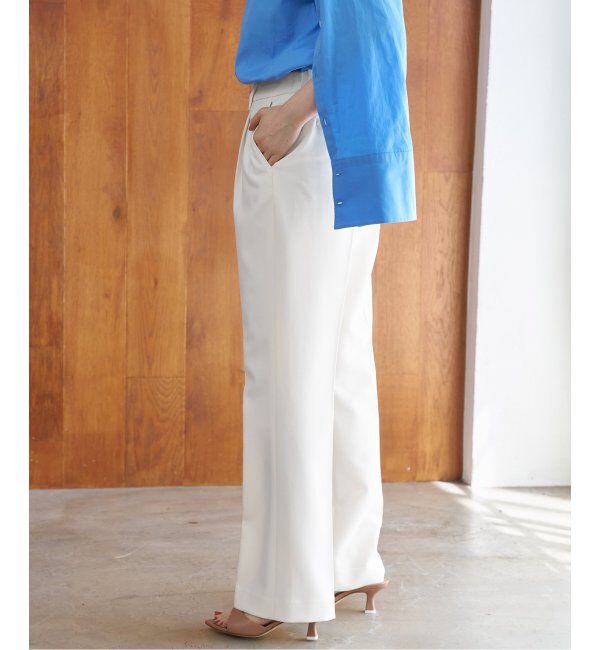 VERMEIL par iena「ダブルクロス ストレッチパンツ」|スラックス|