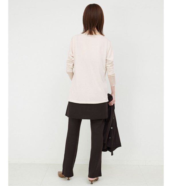 SLOBE IENA「《追加8》レイヤードスリーブロンTEE」|Tシャツ・カットソー|