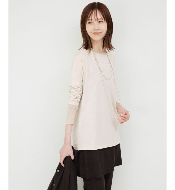 SLOBE IENA「《追加8》レイヤードスリーブロンTEE」|Tシャツ・カットソー|