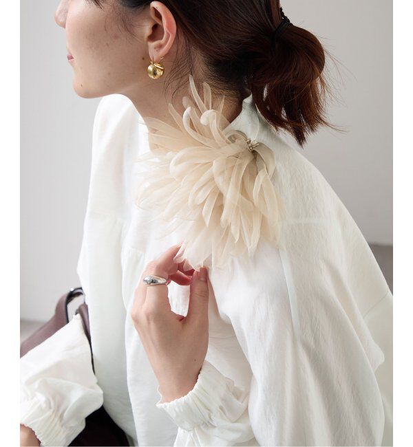 VERMEIL par iena「《追加》シルクオーガンジーコサージュ」|ブローチ・コサージュ|