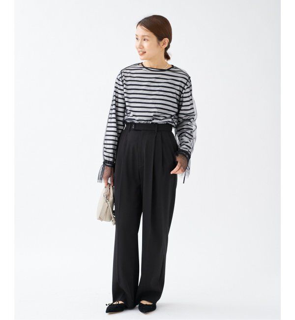 IENA「《追加3》サスペンダーツイルパンツ」|スラックス|