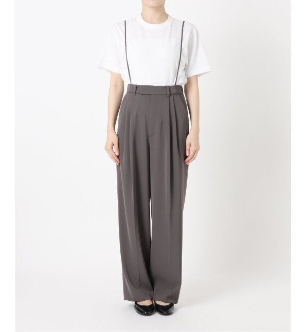 IENA「《追加3》サスペンダーツイルパンツ」|スラックス|