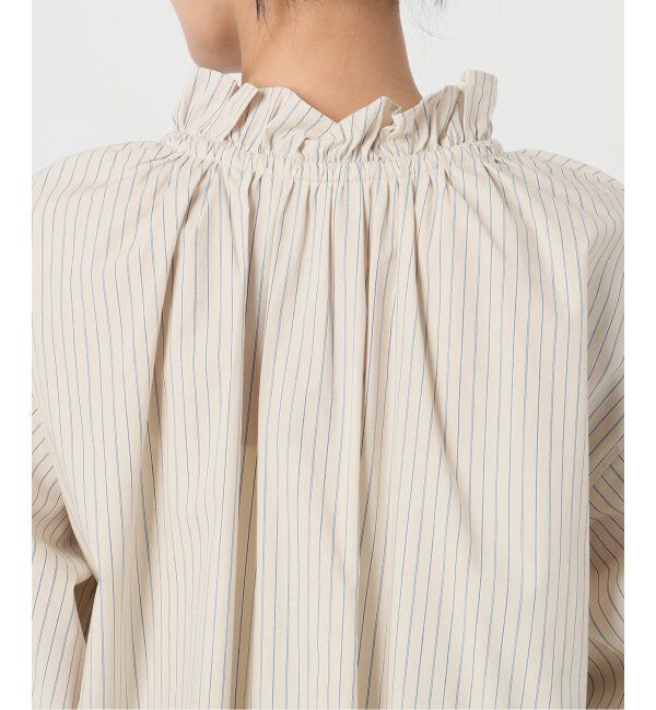 SLOBE IENA「《追加2》タイプライターフリルカラーブラウス」|シャツ・ブラウス|